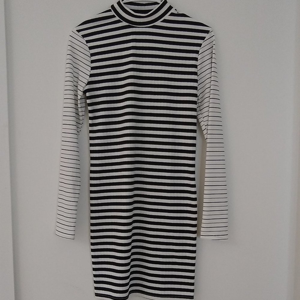Nobody's Child White & Black Striped Dress